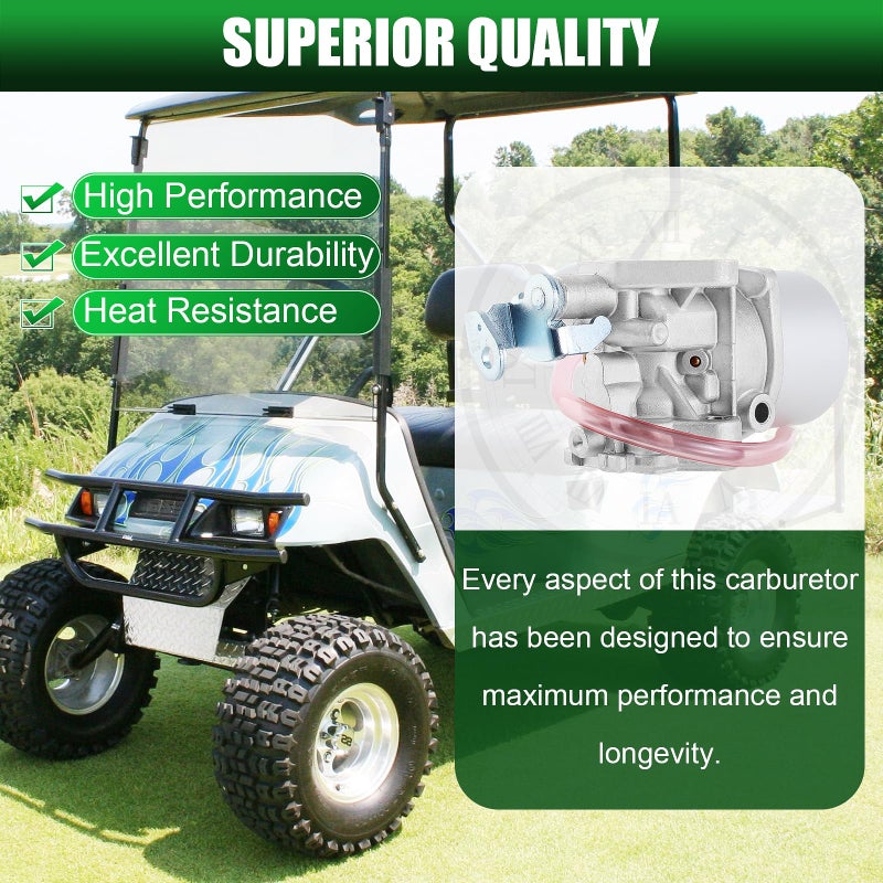 QAZAKY FE350 Carburetor + Fuel Pump Compatible with Golf Cart Club Car DS Precedent Turf Carryall OHV Kawasaki FE350 Engine 1016441-01 1018059-01 1019059-01 1035245-01 1016478 1016438 1016439 1016440 - Image 4